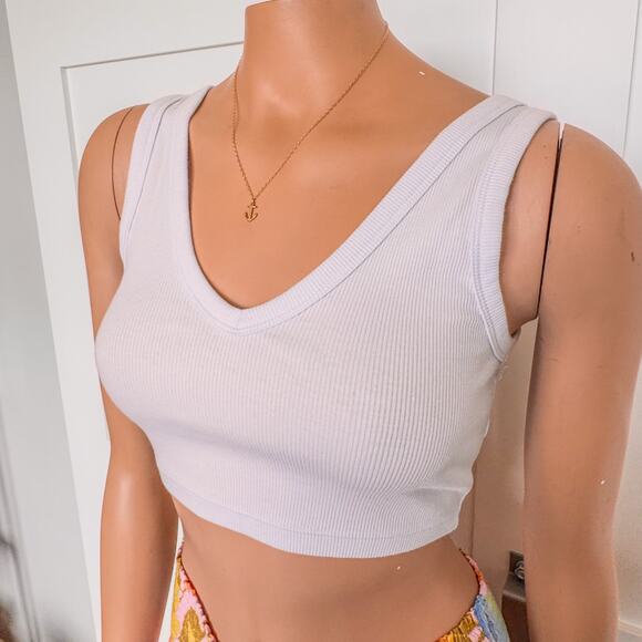 Wild Fable, Light Pale Blue Cropped Tank, Women’s Size Small - Picture 3 of 8